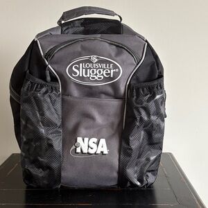 Louisville Slugger Backpack Black/Grey Never Used!!